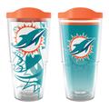 Tervis Miami Dolphins 24oz NFL 2 PACK Genuine & Forever Fan