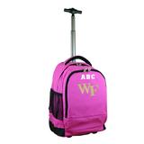 MOJO Pink Wake Forest Demon Deacons 19'' Personalized Premium Wheeled Backpack