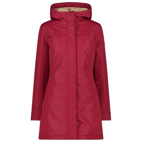 CMP – Women’s Parka Fix Hood Taslan Polyester – Mantel Gr 36 rot