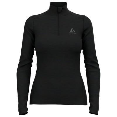 Odlo - Women's BL Top Turtle Neck L/S Half Zip Merino 2 - Merinounterwäsche Gr XL schwarz Image
