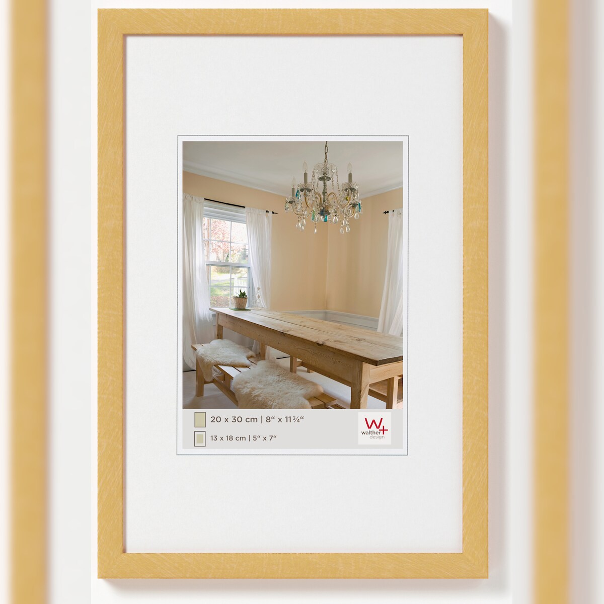 walther + design Peppers Holz Bilderrahmen 40x50 cm GOLD Image