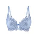 Women's Blue Ashley Embroidery Silk & Organic Cotton Supportive Bra 38C Juliemay Lingerie