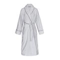 Women's Organic Cotton Velour Robe - White Medium Pasithea Sleep