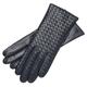 Intrecciato- Women's Woven Leather Gloves In Navy Blue 7.5" 1861 Glove Manufactory