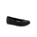 Wide Width Women's Sonoma Ballerina Flat by SoftWalk in Black Embossed (Size 12 W)