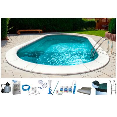 Ovalpool MY POOL BWT "PREMIUM mit grauer Innenfolie", grau (weiß, grau), B:360cm H:120cm L:623cm, Schwimmbecken, Höhe 120 cm, in versch. Größen erhältlich