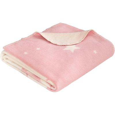 Kinderdecke IBENA "Kinderdecke Einhorn", pink (pink, wollweiß), B:100cm L:150cm, Obermaterial: 58% Baumwolle, 35% Polyacryl, 7% Polyester, Wohndecken, Mit schönem Einhorn-Motiv Image