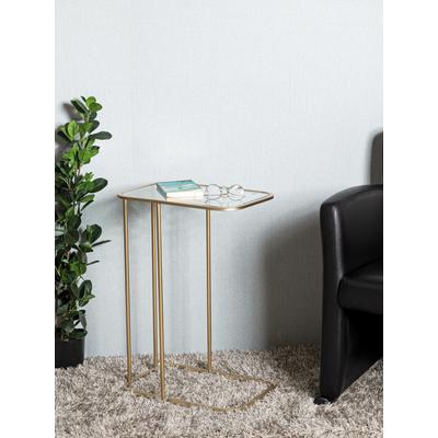 Beistelltisch HAKU, gold (goldfarben, goldfarben), B:45cm H:65cm T:30cm, Tische