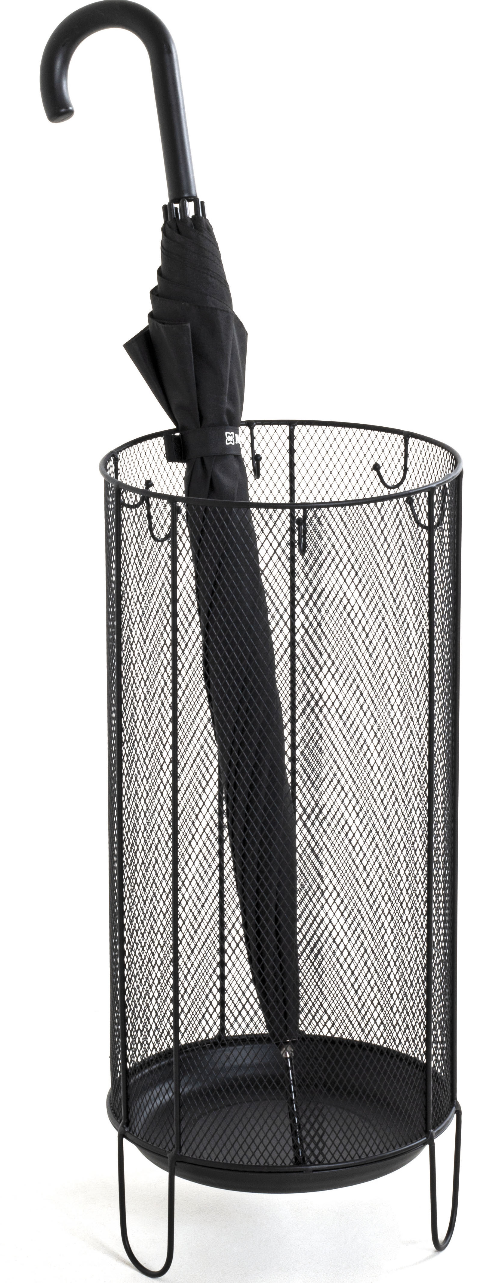 Schirmständer HAKU, schwarz, H:48cm, Metall, Regenschirmständer, Schirmständer