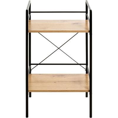 Beistelltisch HAKU, schwarz (schw, eiche, schwarz, eiche), B:34cm H:62cm T:27cm, Tische Image