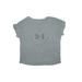 Under Armour Short Sleeve T-Shirt: Gray Tops - Kids Girl's Size Medium