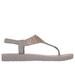 Skechers Women's Meditation - Rockstar Sandals | Size 10.0 | Taupe | Synthetic | Vegan