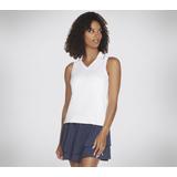 Skechers Women's GO DRI SWIFT Polo T-Shirt Tank Top | Size XS | White | Polyester/Spandex