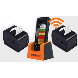 „Handy MINI-Kasse für Gastronomie: 5″“ Kassenterminal SM, 2 x Bondrucker“