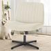 Latitude Run® Brenae Upholstered Armless Swivel Task Chair Upholstered in Gray | 29.72 H x 25.98 W x 19.45 D in | Wayfair