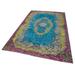 Blue 65" x 107" L Area Rug - Lofy Oyma Vintage Oriental Machine Woven Rectangle 5'5" x 8'11" Indoor/Outdoor Area Rug in Turquoise 107.0 x 65.0 x 0.4 in | Wayfair
