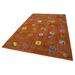 Orange 76" x 119" L Area Rug - Lofy K?rk Yama Patchwork Machine Woven Rectangle 6'4" x 9'11" Indoor/Outdoor Area Rug in 119.0 x 76.0 x 0.4 in /Wool | Wayfair