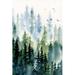 Kelly Clarkson Home Treeline by Katrina Pete - Wrapped Canvas Painting Print Metal in Blue/Green/White | 48" H x 32" W | Wayfair