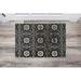 White 60 x 36 x 0.1 in Area Rug - Bungalow Rose Kaylen Geometric Machine Woven Area Rug in Charcoal Polyester/Cotton | Wayfair