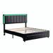 Ivy Bronx Jenyiah Queen Storage Standard Bed Upholstered/Metal/Faux leather in Black | 45.7 H x 82.7 W x 64.2 D in | Wayfair