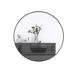 Ebern Designs Round Metal Dresser Mirror Metal in Black | 23.94 H x 23.74 W x 0.67 D in | Wayfair 8915342193CE4B9D843ECABFFB6C21E8