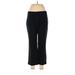 New York & Company Linen Pants - Mid/Reg Rise: Black Bottoms - Women's Size 6