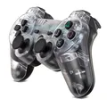 Manette de Jeu Vidéo Sans Fil Transparente pour Console Sony PS3 Playstation 3 Joystick à Six Axes