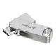 PNY DUO LINK lecteur USB flash 128 Go Type-A / Type-C 3.2 Gen 1 (3.1 1) Acier inoxydable