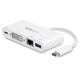 StarTech.com Adaptateur Multiport USB C - Vidéo USB-C vers DVI-D (numérique) avec 60W PD Passthrough Charging, GbE