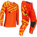 Leatt 3.5 Ride Pattern 2024 Motocross Jersey und Hose Set, orange, Größe 2XL