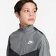 Trainingsanzug NIKE SPORTSWEAR "BIG KIDS' TRACKSUIT" Gr. M (140/146), grau (smoke grey, anthracite, white) Kinder Sportanzüge