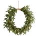 Pre-Lit Cascading Pine Artificial Christmas Wreath, 24-Inch, Clear Lights