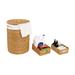 Seville Classics 3-Piece Handwoven Rattan Lidded Laundry Hamper Basket Set - N/A