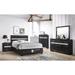 Bambie 3 Piece Black Silver Storage Platform Bedroom Set