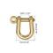 D-Ring Shackle, 2pcs Brass Pin Shackle U Type Key Fob Hook