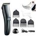 1 Set Metal Electric Hair Clipper Comb Kit USB Charging Hair Styling Comb Set Portable Hair Beard Trimmer Shaver Kit for Men Husband Use (Hair Clipper Kit+Hair Styling Comb+Cloak Black)