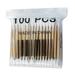 Yucurem 100pcs Double Head Disposable Cotton Stick Makeup Cotton Swab First Aid Kit