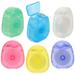 FRCOLOR 6Pcs Tooth Floss Roll Portable Dental Floss Picks Floss Picks Roll Floss Box for Home Travel