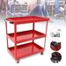 3-Tier Rolling Tool Cart Utility Organizer Storage Cart Heavy Duty Service Cart