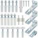 verlacod Bi-fold Door Hardware Repair Kit Sturdy Sliding Closet Door Hardware Set Durable Folding Door Repair Replacement Parts with Roller Elastic Shaft for 1inch to 1-3/8inch Doors