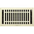 Naiture 6 X 10 Steel Louvered Floor Register With Damper Or Lever Contemporary Style Polished Brass Finish