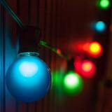 15 Multicolor G50 Patio String Lights On Black Wire - Indoor Outdoor Patio String Lights Globe Bulb String Lights Patio Lights Black Wire (15 Lights 15 Ft)
