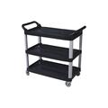 CintBllTer Foodservice Cart 330lbs Capaticy 3 Shelf Utility Cart Push Transfer Storage Tray Mobile Tool s Printer Cart 33 X 17 X 38 Outside Dimmensions 26X17 Shelf Size 18002