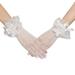 1 Pair Wedding Bride Gloves Elegant Gauze Bride Gloves Short Bride Gloves Romantic Wedding Dress Accessories for Women Wearing White Free Size