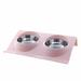 Wiueurtly Train Dogs Leash Dog Bag Accessory Dog Bowl Double Dog Cat Bowl Premium Stainless Steel Water And Food Raised Bowl Pet Feeding Suitable For Small And Medium Dogs And Cats
