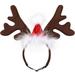 NUOLUX Pet Christmas Headdress Dog Antlers Headband with Hat Party Headgear Puppy Costumes Accessories