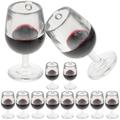 FRCOLOR 12pcs Doll Wine Glasses Miniature Wine Cup Red Wine Goblet Tiny House Accessories