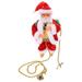 Musical Electric Santa Plush Doll Santa Climbing Bead String with Santa Claus Doll Christmas Gift