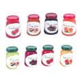 NUOLUX 8 Bottles Doll House Miniatures Kitchen Display Fruit Jam Toys Artificial Micro Decors Layout Props Alloy Ornaments for Micro World Supplies (Mixed Color)
