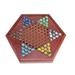 NUOLUX 1 Set Chinese Checkers Wooden Chess Set Board Game with Drawer Glass Marbles